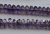 CSA23 15.5 inches 5*10mm faceted rondelle synthetic amethyst beads