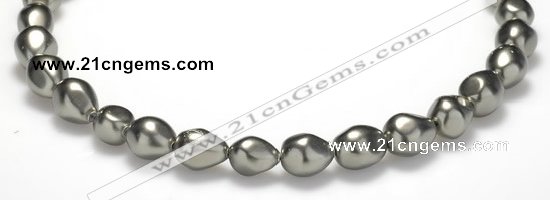 CSB02 16 inches 12*16mm nugget shell pearl beads Wholesale