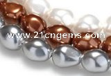 CSB03 16 inches 12*16mm nugget shell pearl beads Wholesale