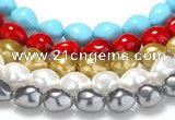 CSB05 16 inches 16*20mm nugget shell pearl beads Wholesale