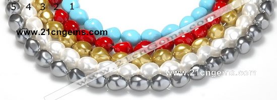 CSB05 16 inches 16*20mm nugget shell pearl beads Wholesale