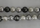 CSB1038 15.5 inches 8mm round mixed color shell pearl beads