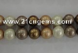 CSB1044 15.5 inches 8mm round mixed color shell pearl beads