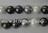 CSB1052 15.5 inches 10mm round mixed color shell pearl beads