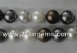 CSB1054 15.5 inches 10mm round mixed color shell pearl beads