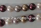 CSB1059 15.5 inches 10mm round mixed color shell pearl beads