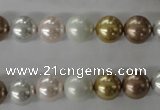 CSB1064 15.5 inches 10mm round mixed color shell pearl beads