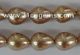 CSB109 15.5 inches 11*15mm teardrop shell pearl beads wholesale