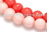 CSB11 16 inches 8mm round shell pearl beads Wholesale