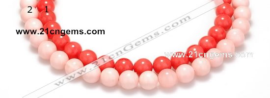 CSB11 16 inches 8mm round shell pearl beads Wholesale