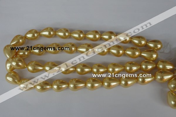 CSB113 15.5 inches 15*19mm teardrop shell pearl beads wholesale