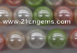 CSB1136 15.5 inches 14mm round mixed color shell pearl beads