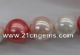 CSB1157 15.5 inches 16mm round mixed color shell pearl beads