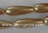 CSB117 15.5 inches 10*30mm teardrop shell pearl beads wholesale