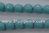 CSB1175 15.5 inches 10mm faceted round shell pearl beads