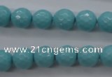 CSB1175 15.5 inches 10mm faceted round shell pearl beads