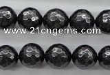 CSB1186 15.5 inches 12mm faceted round shell pearl beads