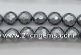 CSB1201 15.5 inches 10mm faceted round shell pearl beads