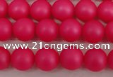 CSB1300 15.5 inches 4mm matte round shell pearl beads wholesale