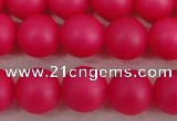 CSB1302 15.5 inches 8mm matte round shell pearl beads wholesale
