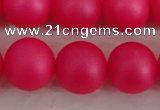 CSB1304 15.5 inches 12mm matte round shell pearl beads wholesale