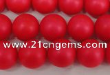 CSB1305 15.5 inches 4mm matte round shell pearl beads wholesale