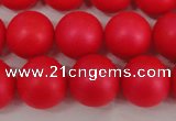 CSB1306 15.5 inches 6mm matte round shell pearl beads wholesale