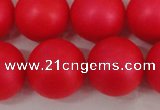 CSB1309 15.5 inches 12mm matte round shell pearl beads wholesale
