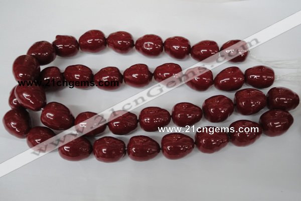 CSB131 15.5 inches 18*22mm nuggets shell pearl beads wholesale