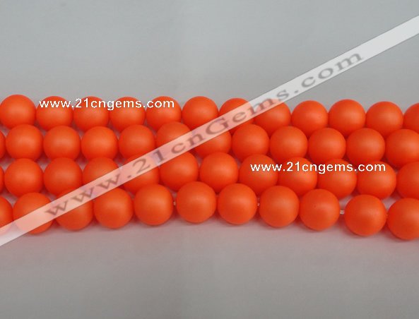 CSB1314 15.5 inches 12mm matte round shell pearl beads wholesale