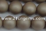 CSB1323 15.5 inches 10mm matte round shell pearl beads wholesale