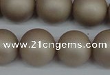 CSB1324 15.5 inches 12mm matte round shell pearl beads wholesale