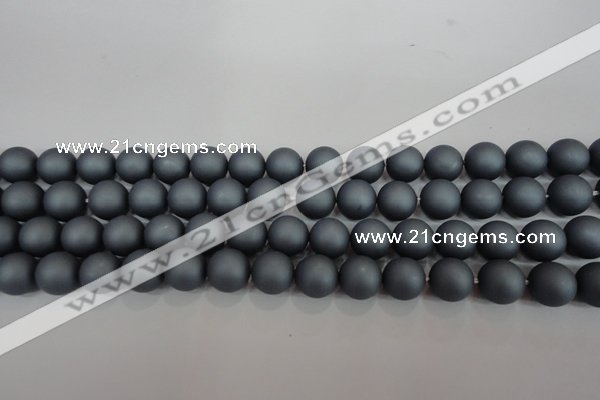 CSB1326 15.5 inches 6mm matte round shell pearl beads wholesale