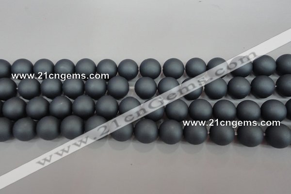 CSB1328 15.5 inches 10mm matte round shell pearl beads wholesale