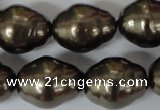 CSB133 15.5 inches 18*22mm nuggets shell pearl beads wholesale