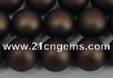 CSB1333 15.5 inches 10mm matte round shell pearl beads wholesale