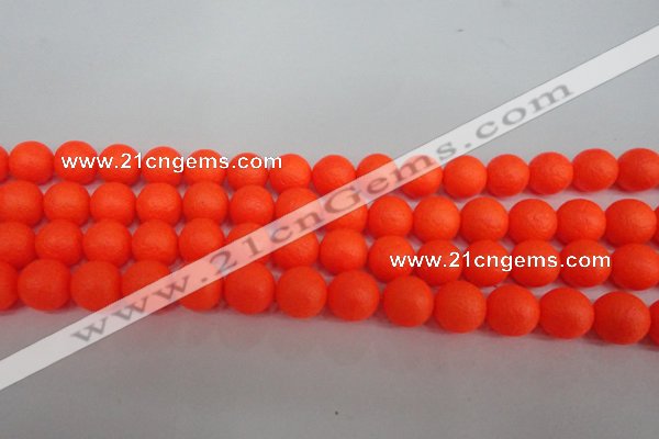 CSB1340 15.5 inches 4mm matte round shell pearl beads wholesale