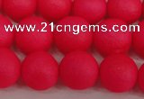 CSB1345 15.5 inches 4mm matte round shell pearl beads wholesale