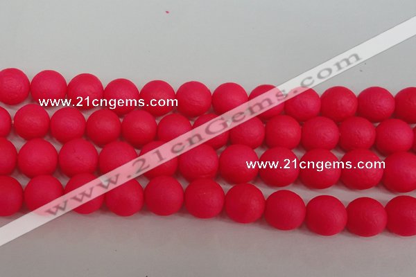 CSB1348 15.5 inches 10mm matte round shell pearl beads wholesale