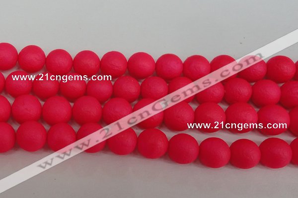 CSB1349 15.5 inches 12mm matte round shell pearl beads wholesale