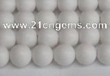 CSB1351 15.5 inches 6mm matte round shell pearl beads wholesale