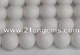 CSB1352 15.5 inches 8mm matte round shell pearl beads wholesale