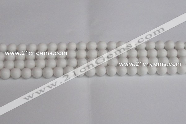 CSB1352 15.5 inches 8mm matte round shell pearl beads wholesale