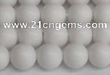 CSB1353 15.5 inches 10mm matte round shell pearl beads wholesale