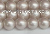 CSB1358 15.5 inches 10mm matte round shell pearl beads wholesale