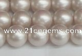 CSB1359 15.5 inches 12mm matte round shell pearl beads wholesale