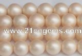 CSB1362 15.5 inches 8mm matte round shell pearl beads wholesale