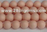 CSB1366 15.5 inches 6mm matte round shell pearl beads wholesale