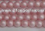 CSB1371 15.5 inches 6mm matte round shell pearl beads wholesale