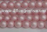 CSB1371 15.5 inches 6mm matte round shell pearl beads wholesale